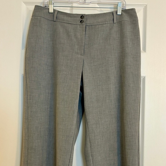 White House Black Market Pants - White House Black Market Gray Pants 14 Cropped Wide Leg